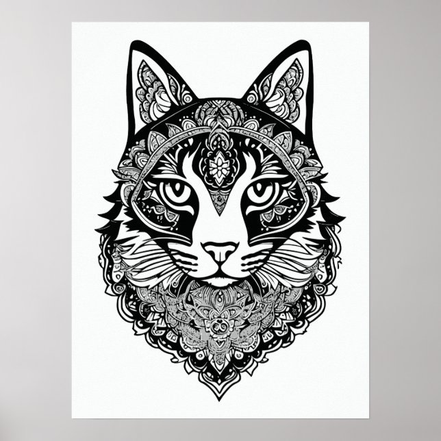 Poster Gato Ornamental (Frente)
