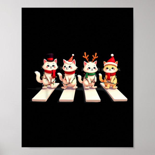 Poster Gato Persa Passando No Xmas (Frente)
