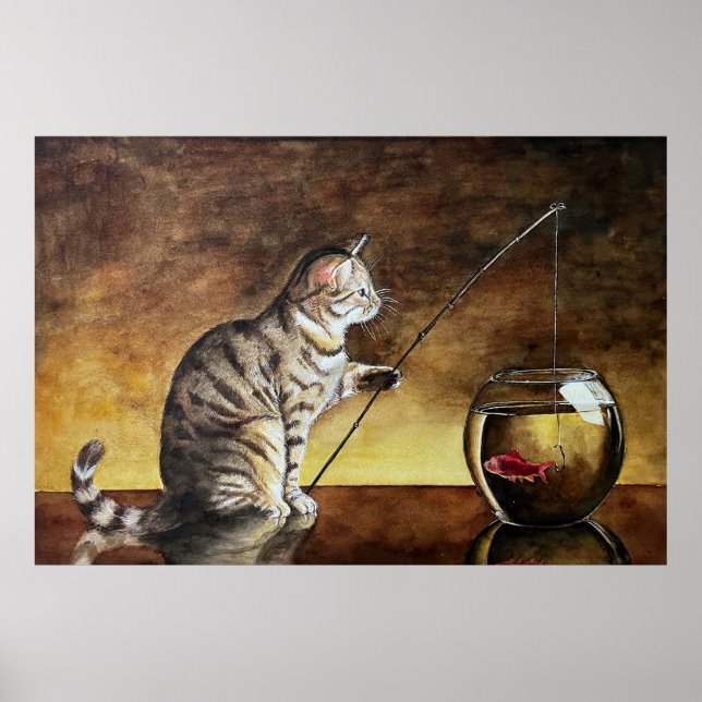 Poster gato pescador (Frente)