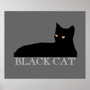 Póster gato por parede, desenho