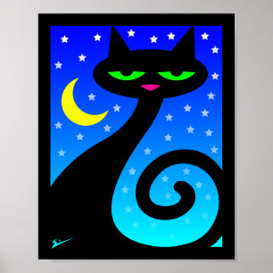 Póster Gato preto