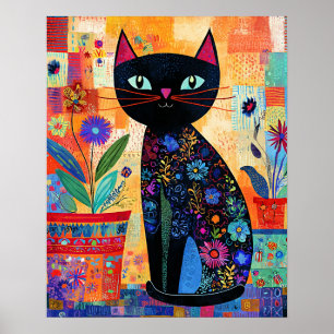 Poster Gato Preto, Arte Popular