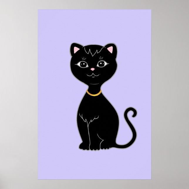 Poster Gato Preto Cinto Cinto na Luz (Frente)