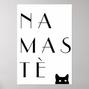 Póster Gato preto de Namaste