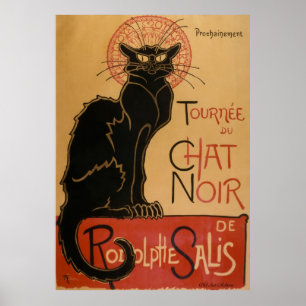 Póster Gato preto do ~ Noir do bate-papo