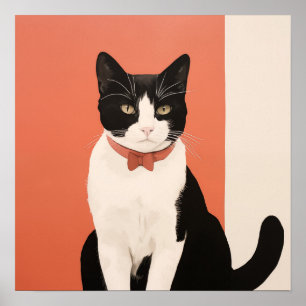 Poster Gato Preto e Branco