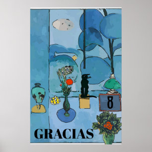 Poster Gato Preto e Flores na Sala Azul, adicionar texto