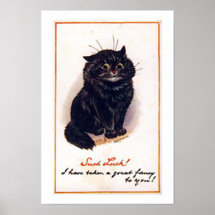 Póster Gato preto, Louis Wain