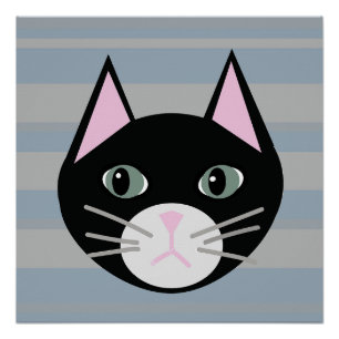 Póster Gato Preto, Stripes