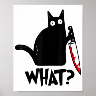 Poster Gato Que Gato Negro Engraçado Camisa Um Gato Assas