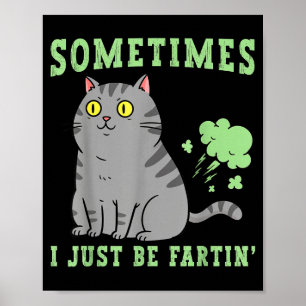 Poster Gato Que Peida Às Vezes Eu Estou Só Peidando Anima