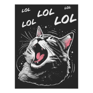 Póster Gato Risonho LOL