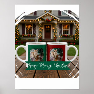 Poster Gato ruivo, Foto Texto Personalizar, Meowy Natal,