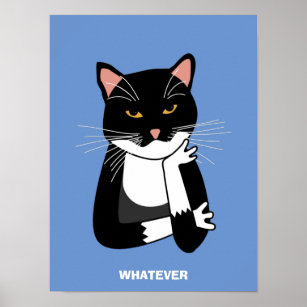 Poster Gato Sarcástico Engraçado