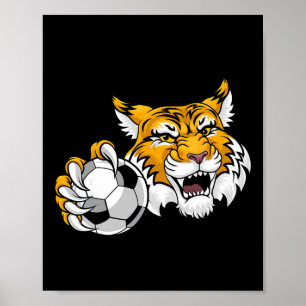 Poster Gato Selvagem Bobcat Lynx Cougar Futebol Ll Desenh