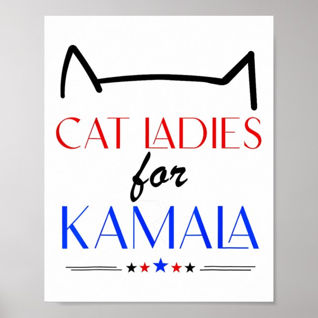 Poster Gato Senhoras Para Kamala (Frente)