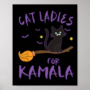 Poster Gato Senhoras Para Kamala Funny Cat 2024 President