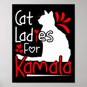 Poster Gato-Senhoras Para O Gráfico De Kamala Silhouette