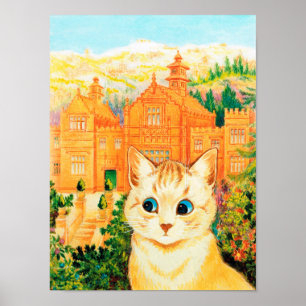Póster Gato & Shangri-La, Louis Wain