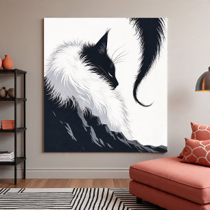 Poster Gato Silencioso Minimalista