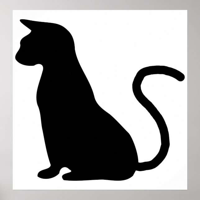 Póster Gato Silhouette (Frente)