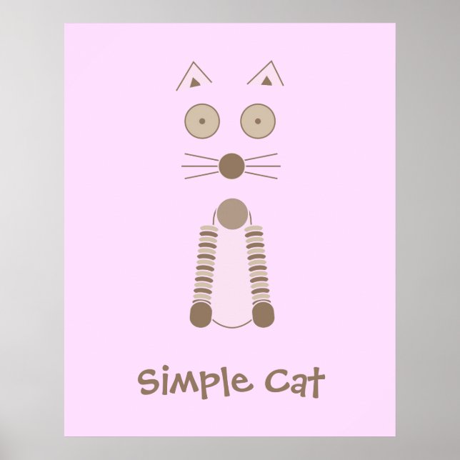 Póster Gato Simples (Frente)