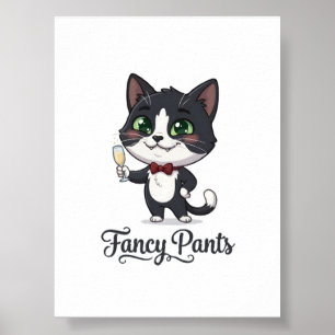 Poster Gato Smoking Fancy Pants Aplaudindo