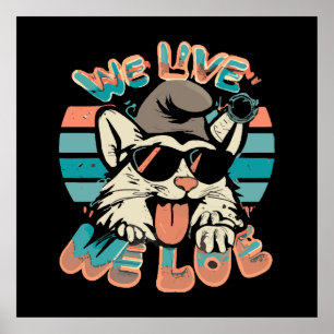 Poster Gato Smurf - Nós Vivemos Nós Amamos 