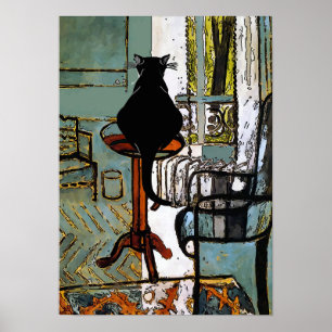 Poster Gato sob janela, depois de Matisse