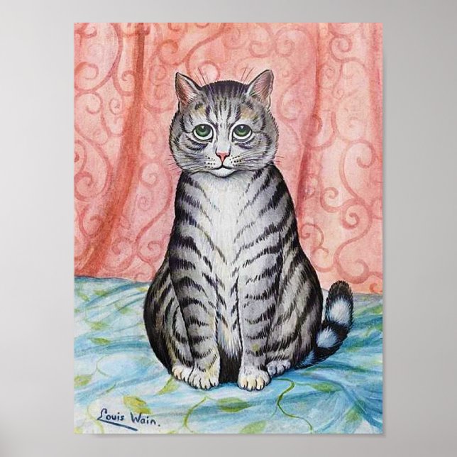 Poster Gato Tabby Bonito, Louis Wain (Frente)