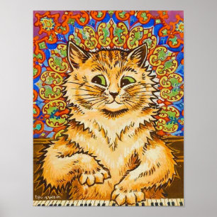 Poster Gato Tocando Piano, Louis Wain