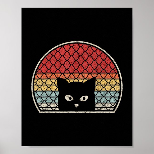 Poster Gato Vintage Retrô (Frente)