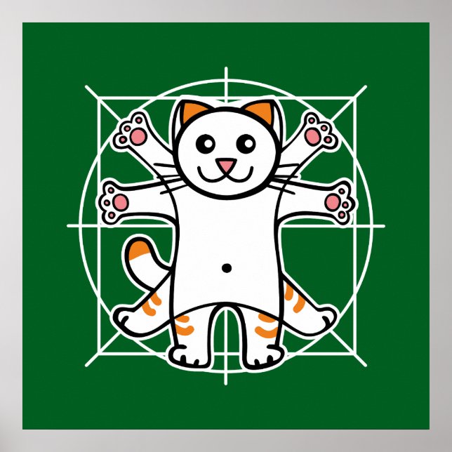 Poster Gato Vitruviano (Frente)
