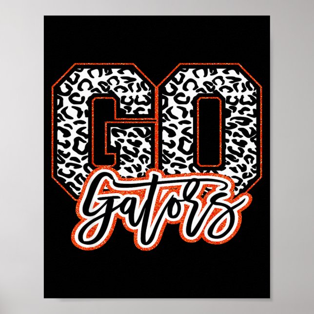 Poster Gator Name Team Go Back To School Heart For Men Wo (Frente)