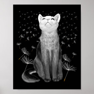 Poster Gatos 365 Gatos 365 Gato Dandelion Gráfico 