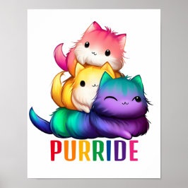 Poster Gatos Arco-íris Purride