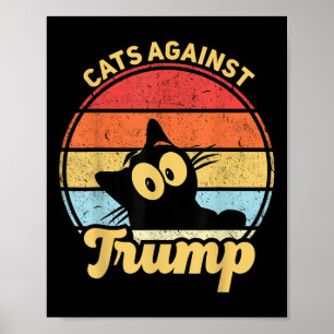Poster Gatos Contra A Eleição Anti Trump Funny Anti Trump