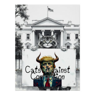 Póster Gatos Contra Corrupção