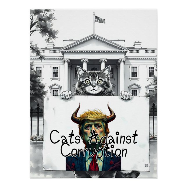 Póster Gatos Contra Corrupção (Frente)