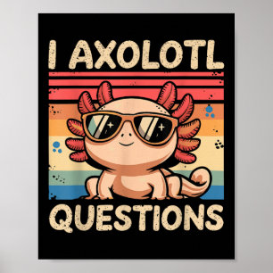 Poster Gatos Crianças Engraçadas I Axolotl Perguntas