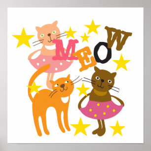 Póster Gatos Dançantes