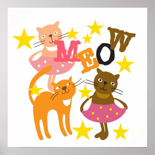 Póster Gatos Dançantes (Frente)