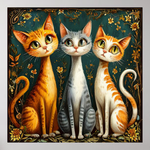 Poster Gatos de cor