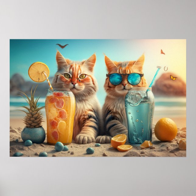 Poster Gatos de Férias (Frente)