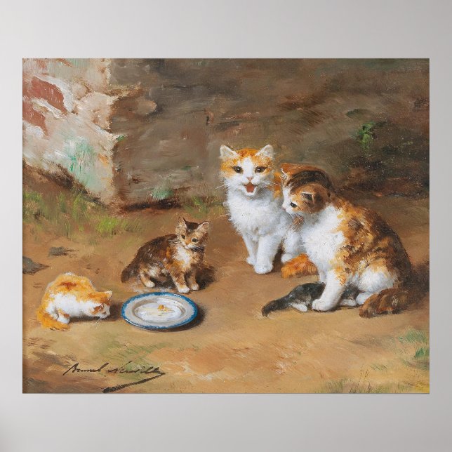 Poster Gatos de Kitty e Leite (Frente)