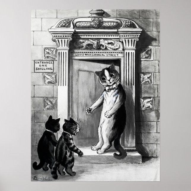 Poster Gatos de Louis Wain (Frente)