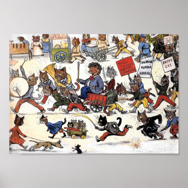 Poster Gatos de Louis Wain 2 (Frente)