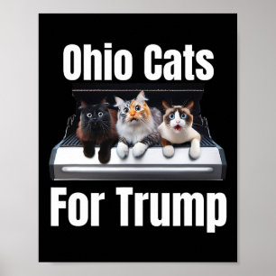 Poster Gatos De Ohio Por Trump - Gato Político Engraçado