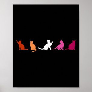 Poster Gatos do Orgulho Lésbico, Wlw Lgbtq Fofo, Presente