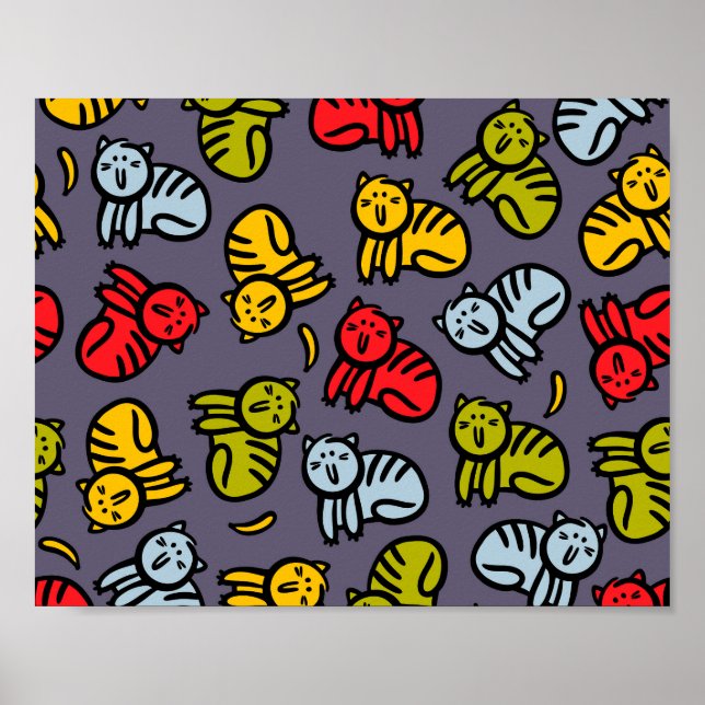 Poster Gatos e bananas (Frente)